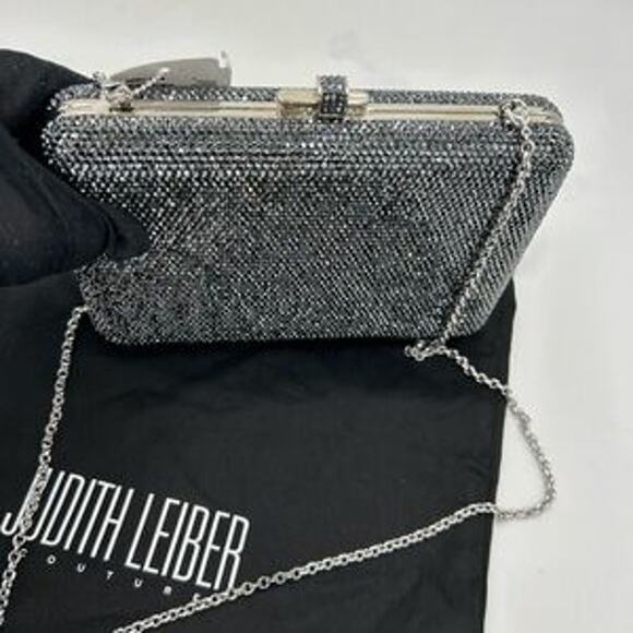 Women's Judith Lieber slim slide clutch bag with crystal embellishments Italy - Picture 1 of 12